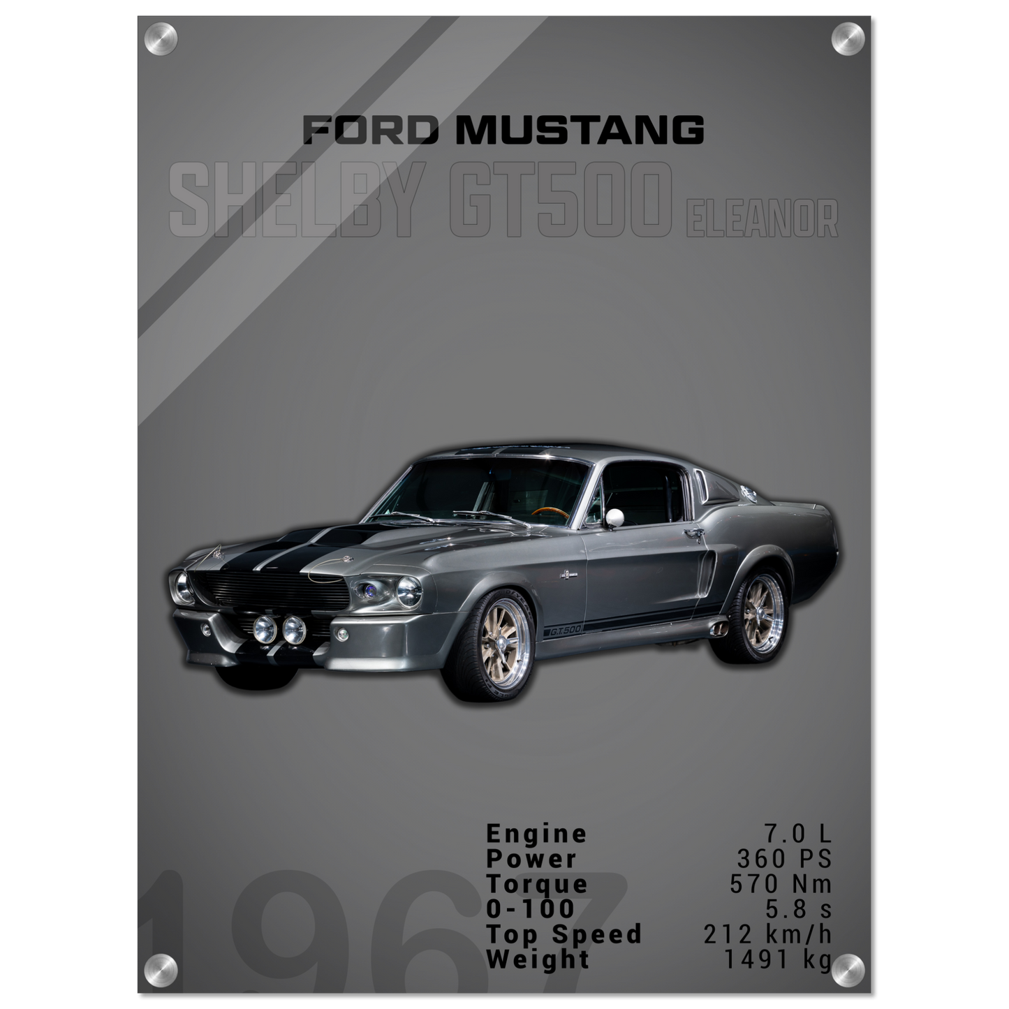 Ford Mustang 1967 Shelby GT500 Eleanor (MUSTANG01D)
