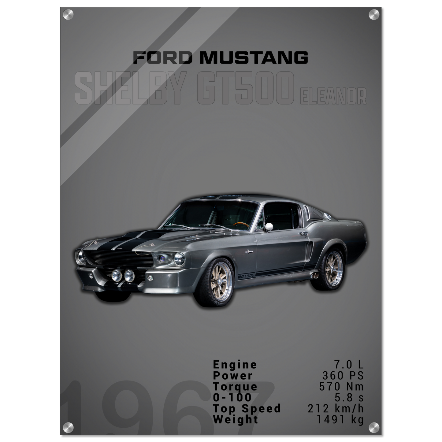 Ford Mustang 1967 Shelby GT500 Eleanor (MUSTANG01D)