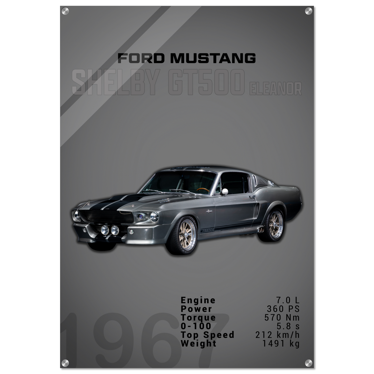 Ford Mustang 1967 Shelby GT500 Eleanor (MUSTANG01D)