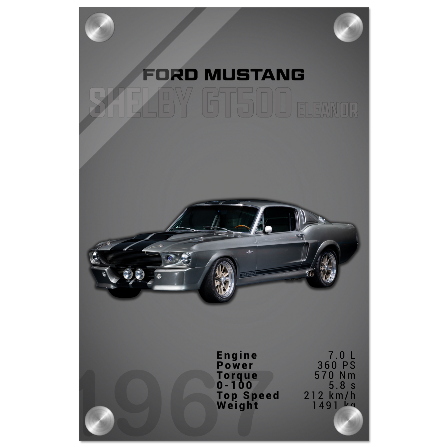 Ford Mustang 1967 Shelby GT500 Eleanor (MUSTANG01D)