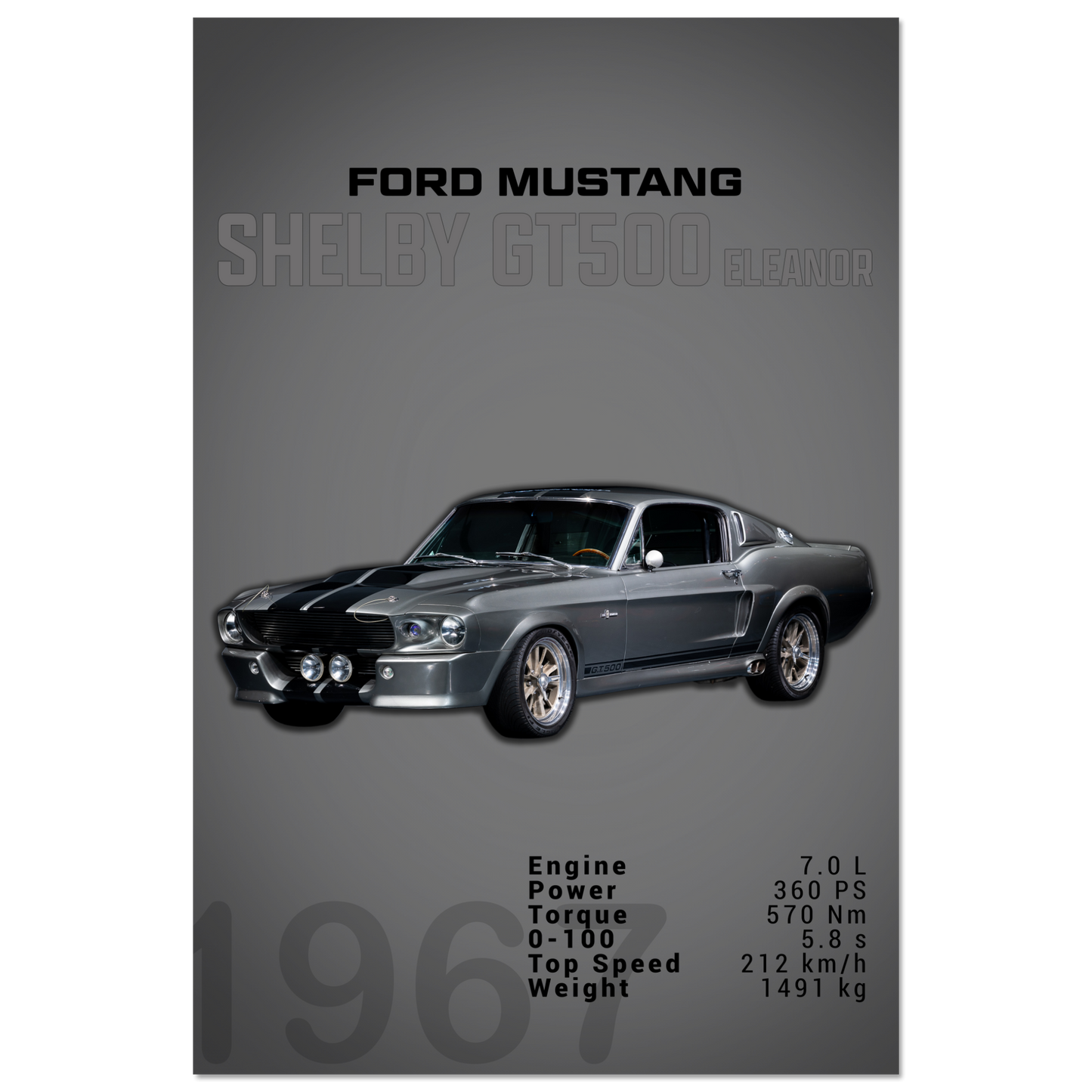 Ford Mustang 1967 Shelby GT500 Eleanor (MUSTANG01D)