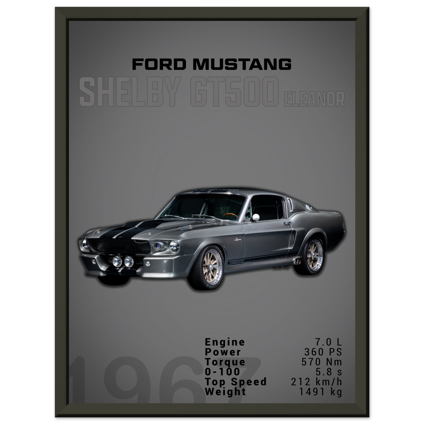 Ford Mustang 1967 Shelby GT500 Eleanor (MUSTANG01D)
