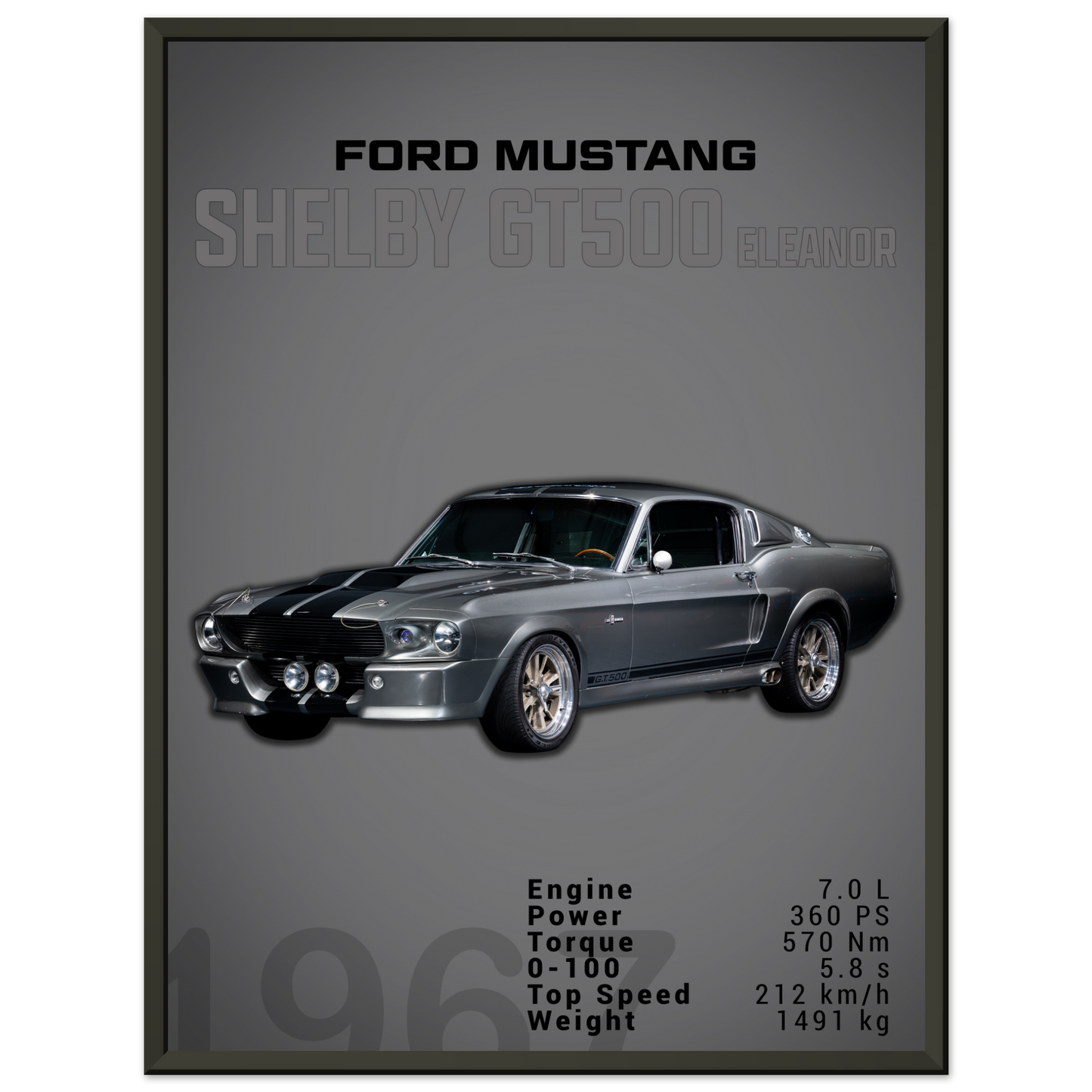 Ford Mustang 1967 Shelby GT500 Eleanor (MUSTANG01D)