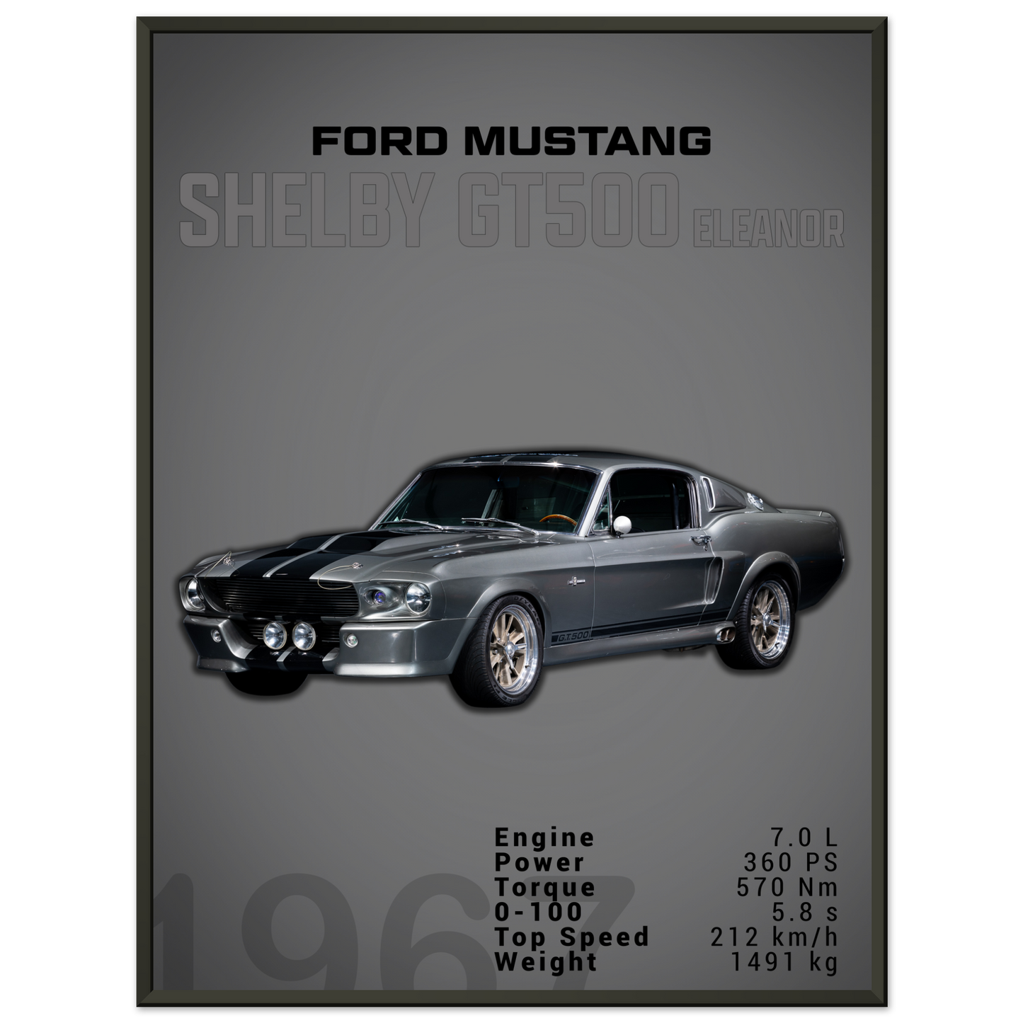 Ford Mustang 1967 Shelby GT500 Eleanor (MUSTANG01D)