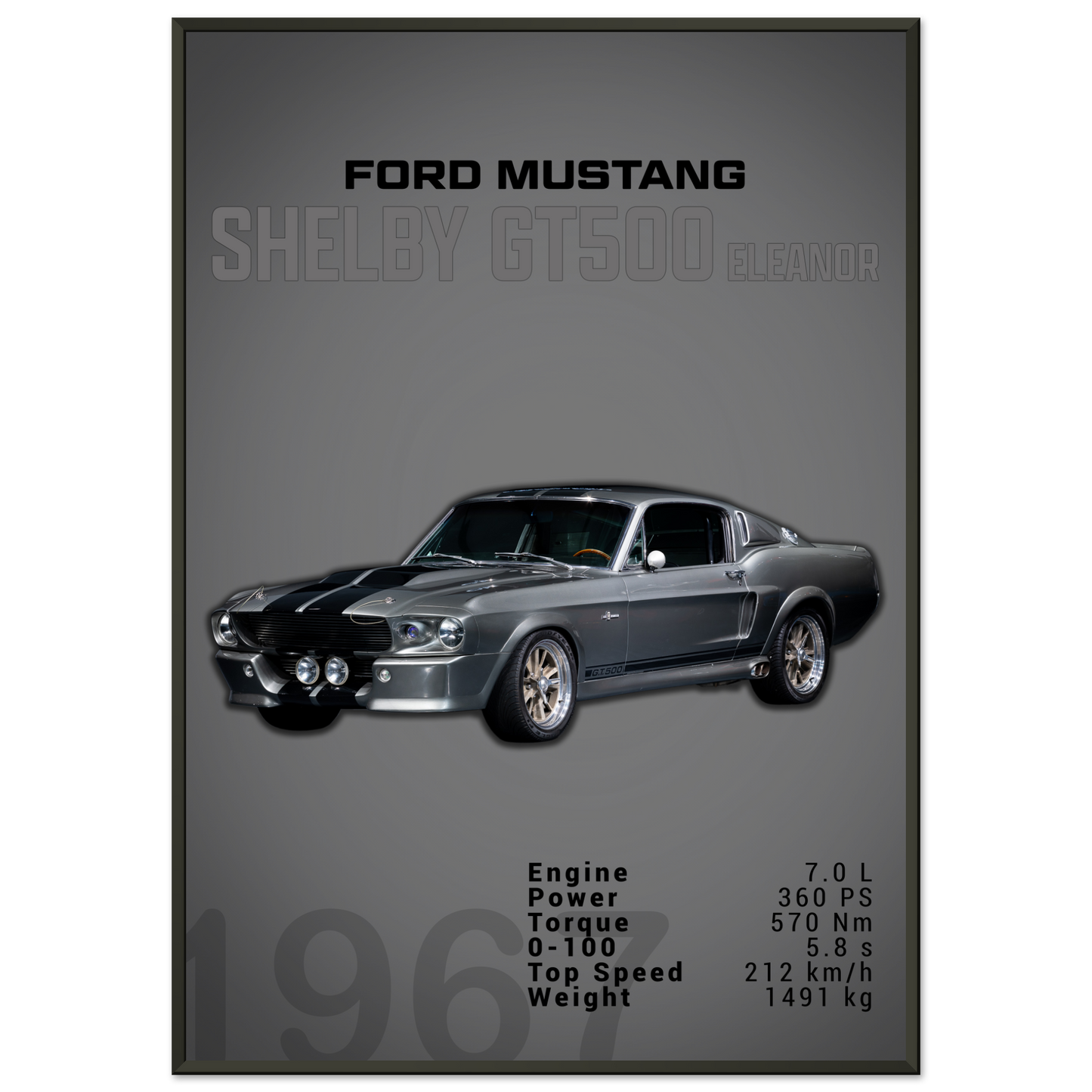 Ford Mustang 1967 Shelby GT500 Eleanor (MUSTANG01D)