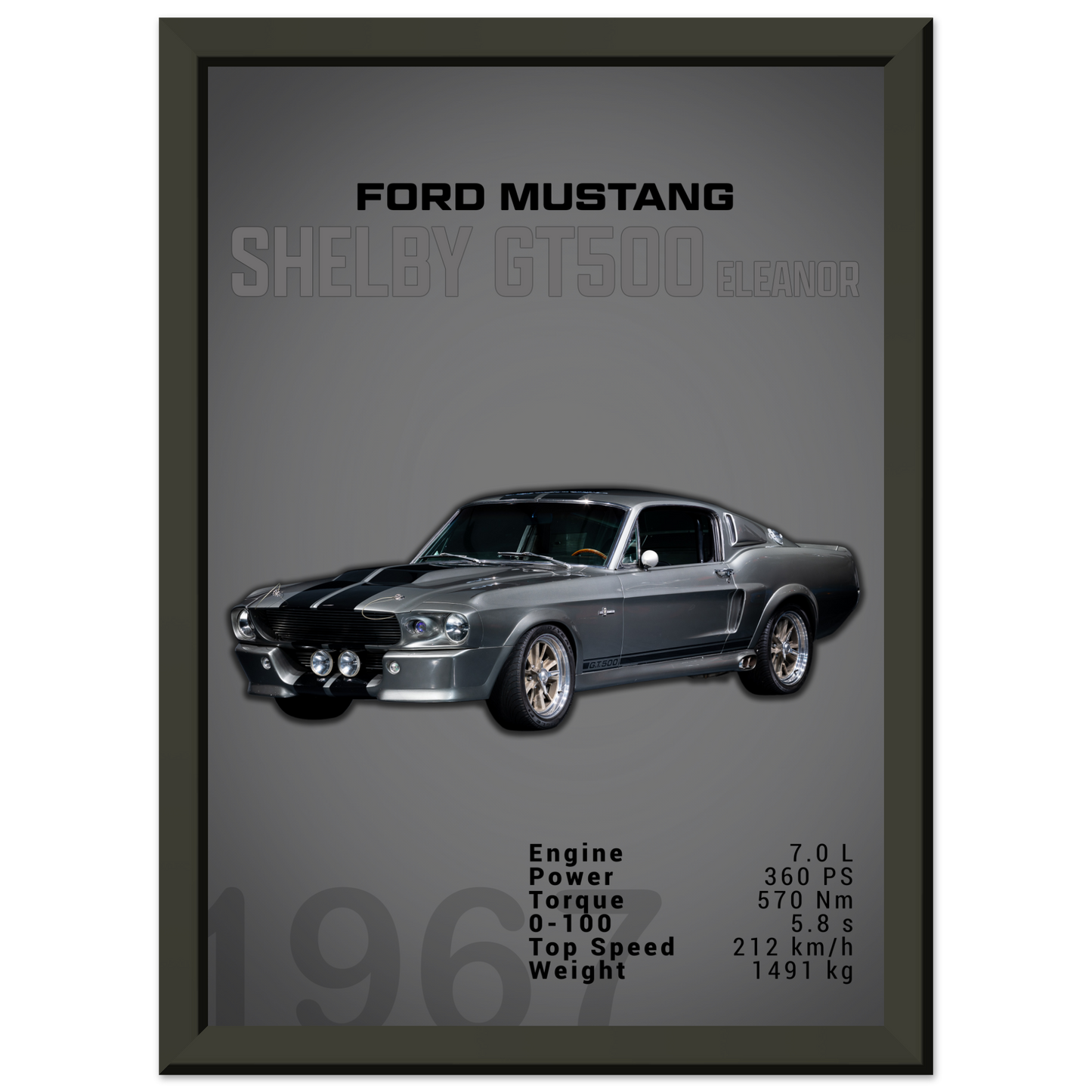 Ford Mustang 1967 Shelby GT500 Eleanor (MUSTANG01D)