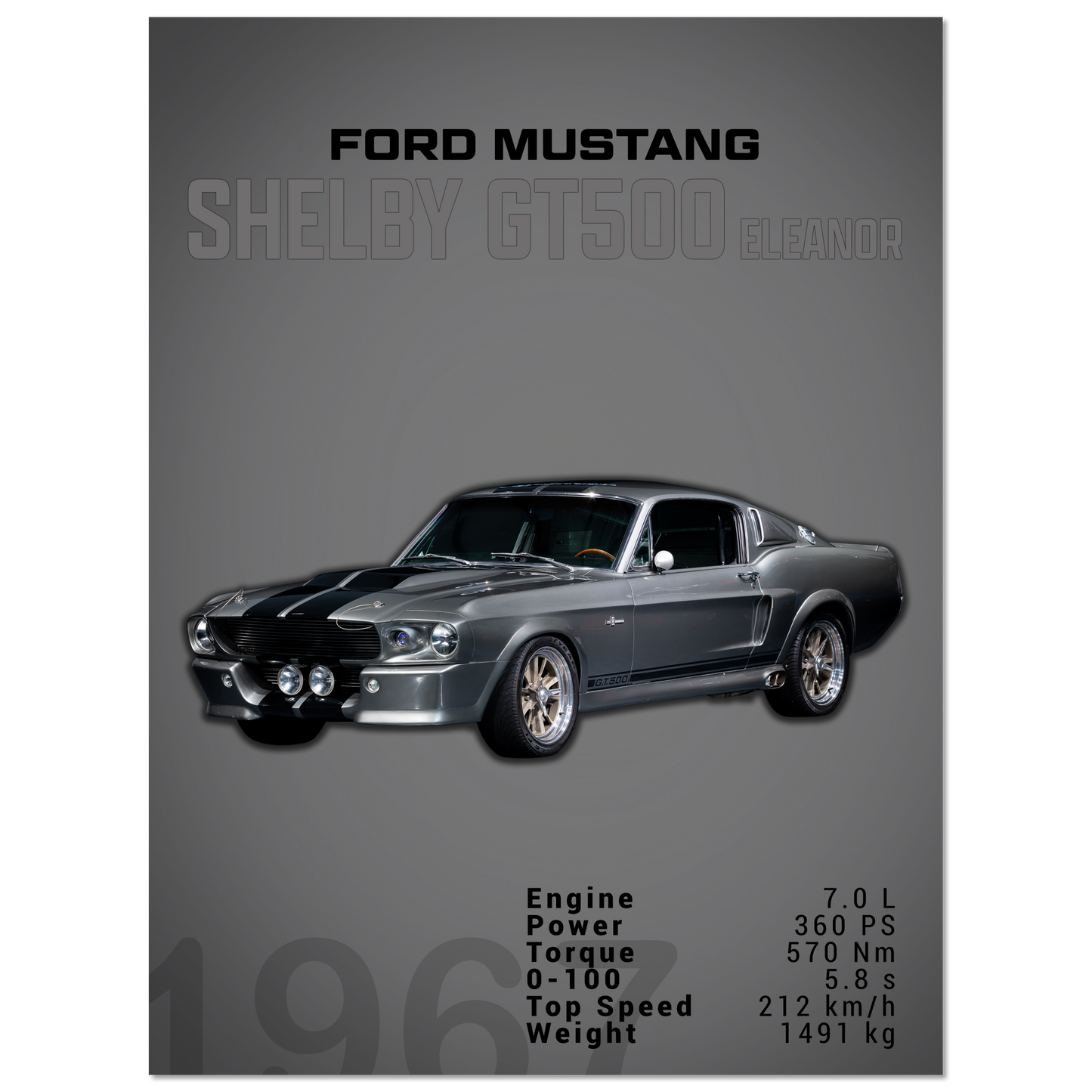 Ford Mustang 1967 Shelby GT500 Eleanor (MUSTANG01D)