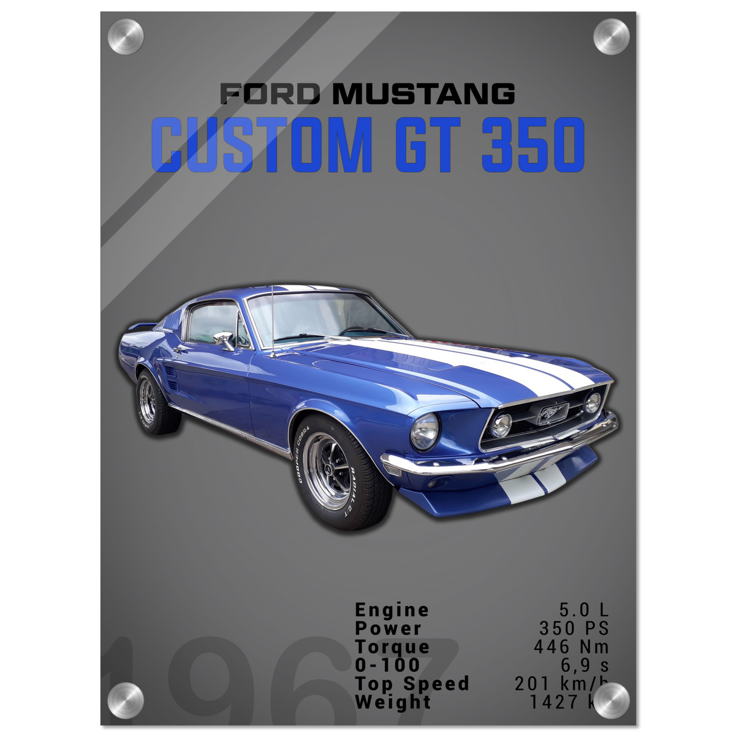 Ford Mustang 1967 Custom GT350 (MUSTANG02D)