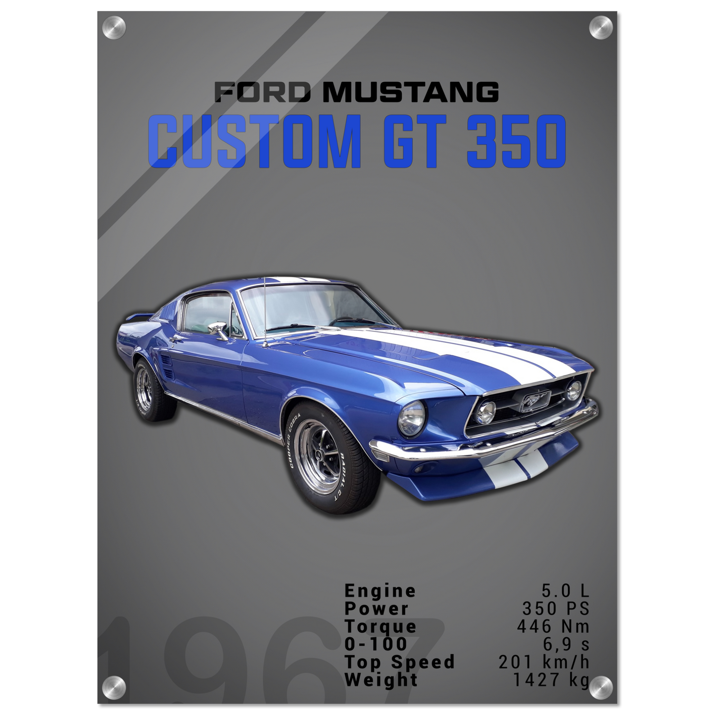Ford Mustang 1967 Custom GT350 (MUSTANG02D)
