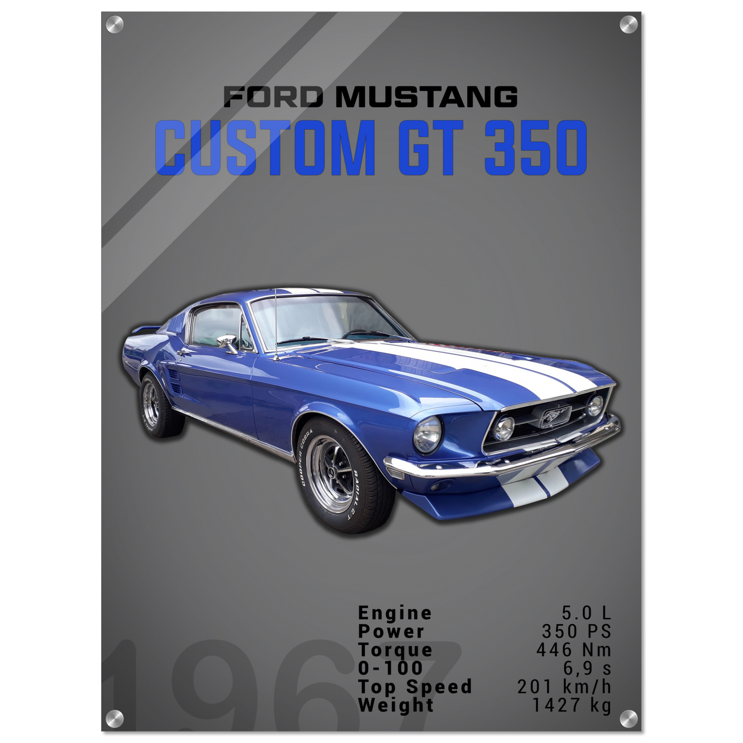 Ford Mustang 1967 Custom GT350 (MUSTANG02D)