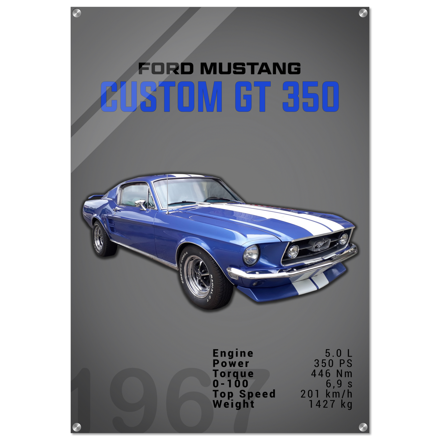 Ford Mustang 1967 Custom GT350 (MUSTANG02D)