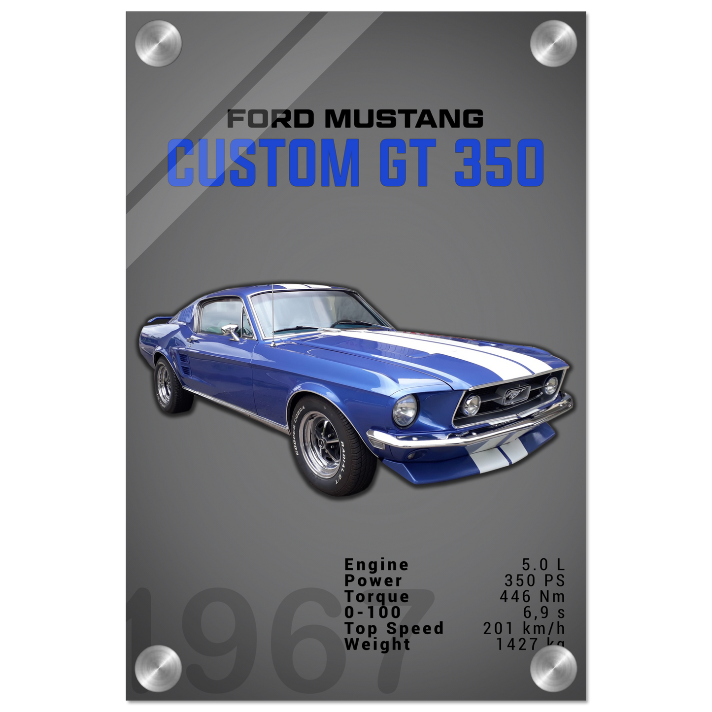 Ford Mustang 1967 Custom GT350 (MUSTANG02D)