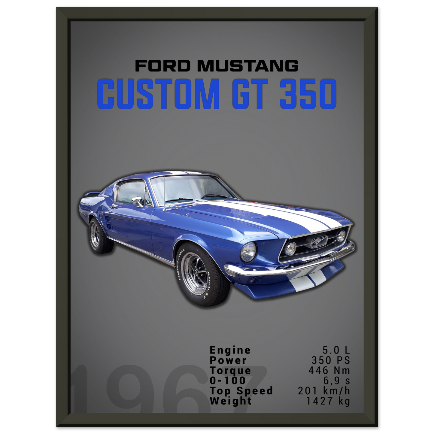 Ford Mustang 1967 Custom GT350 (MUSTANG02D)
