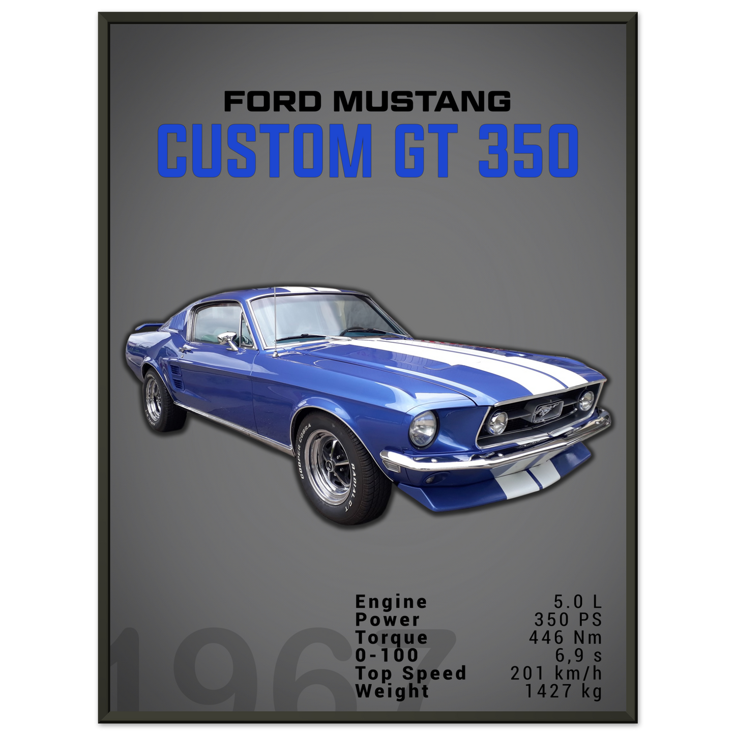 Ford Mustang 1967 Custom GT350 (MUSTANG02D)