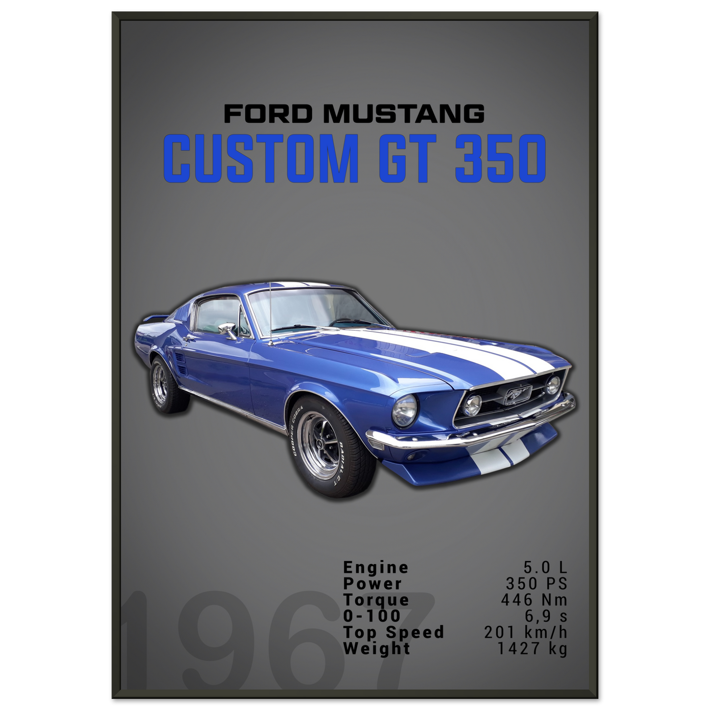 Ford Mustang 1967 Custom GT350 (MUSTANG02D)