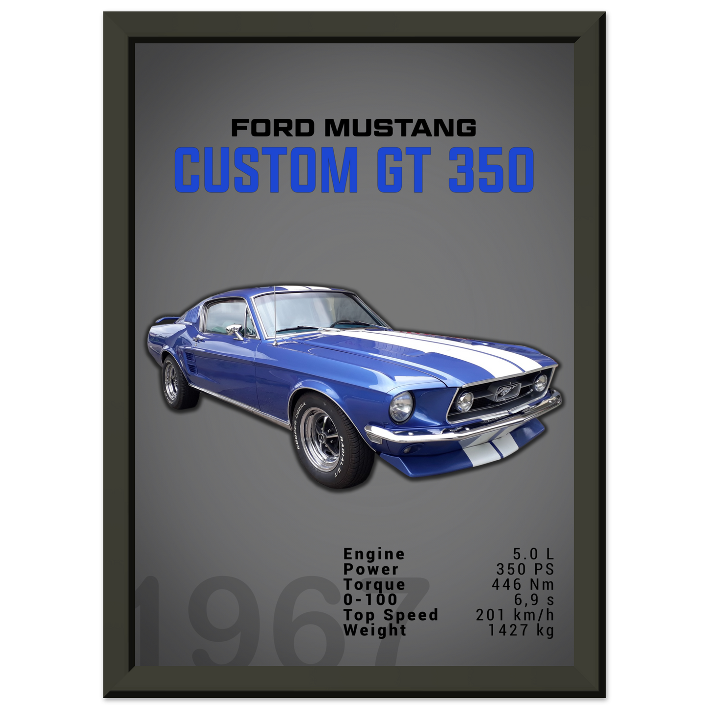 Ford Mustang 1967 Custom GT350 (MUSTANG02D)
