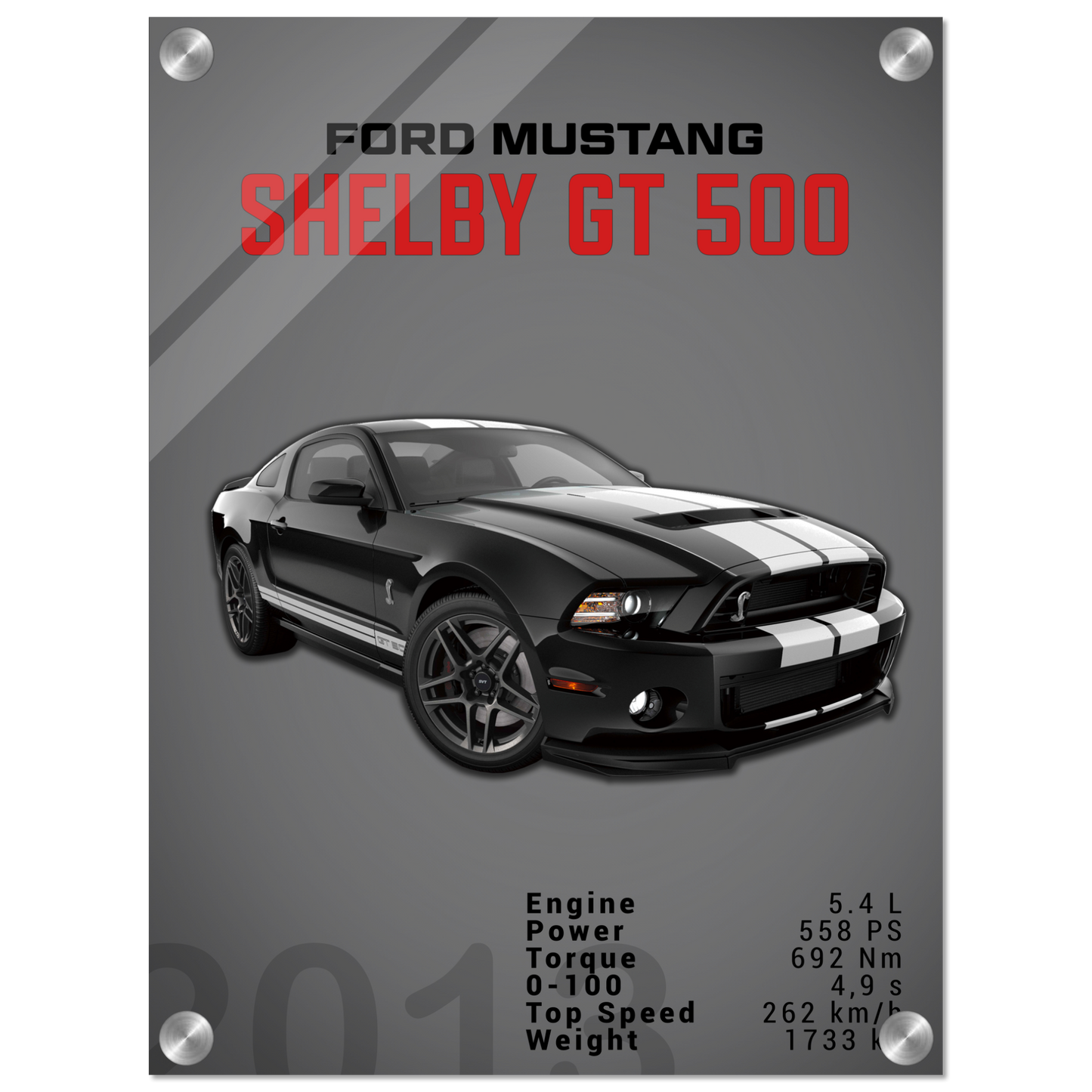 Ford Mustang 2013 Shelby GT500 S197 (MUSTANG03D)