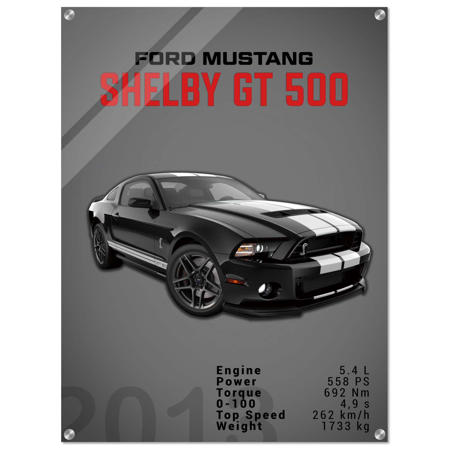 Ford Mustang 2013 Shelby GT500 S197 (MUSTANG03D)