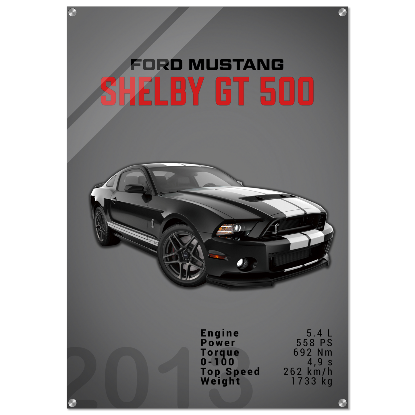 Ford Mustang 2013 Shelby GT500 S197 (MUSTANG03D)