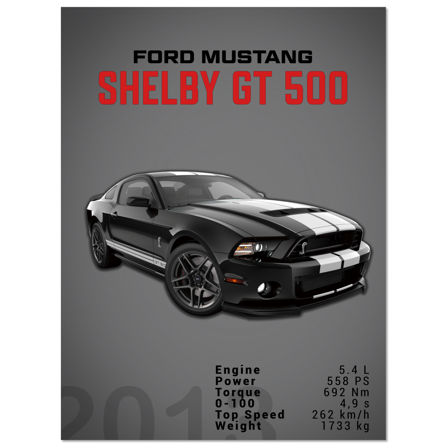 Ford Mustang 2013 Shelby GT500 S197 (MUSTANG03D)