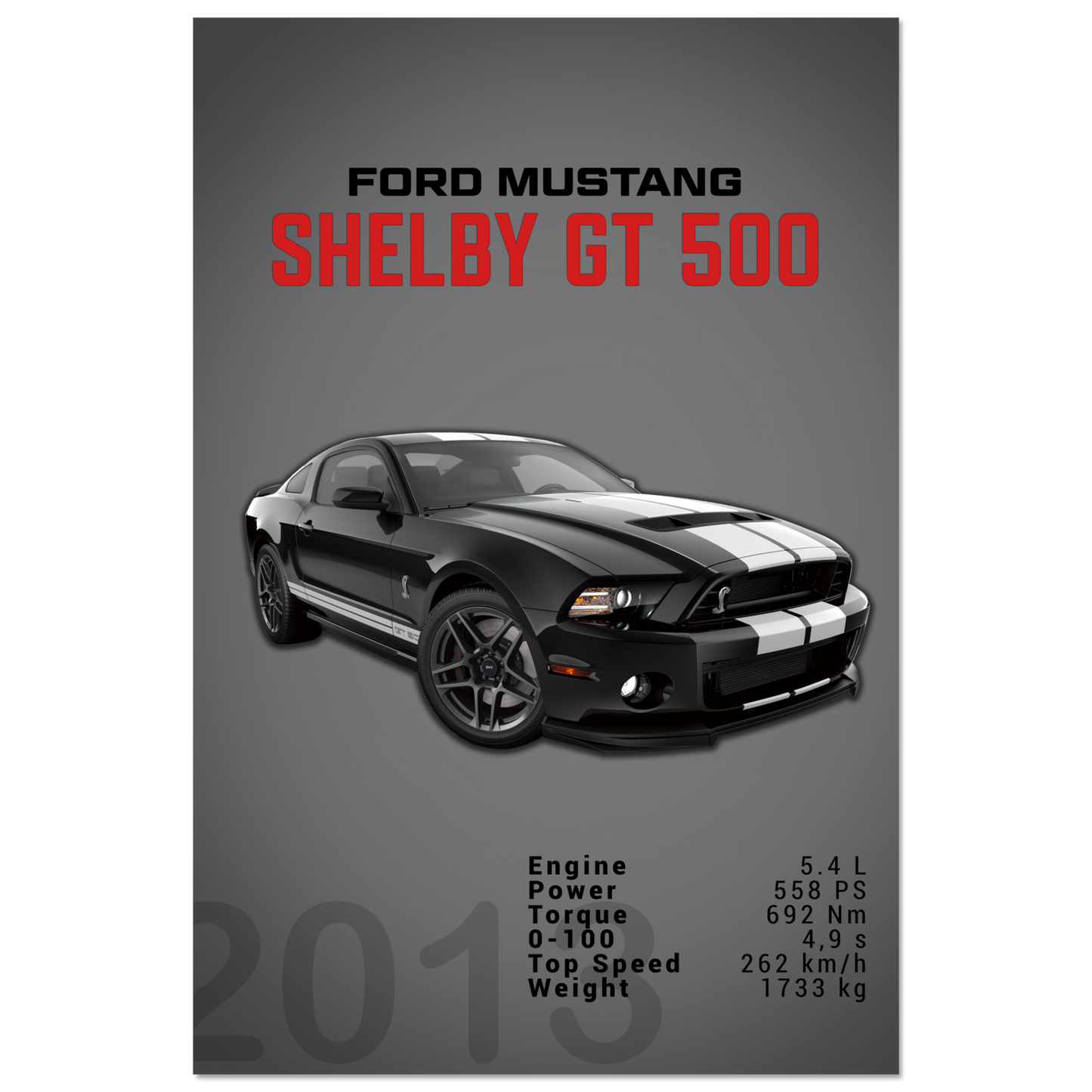 Ford Mustang 2013 Shelby GT500 S197 (MUSTANG03D)