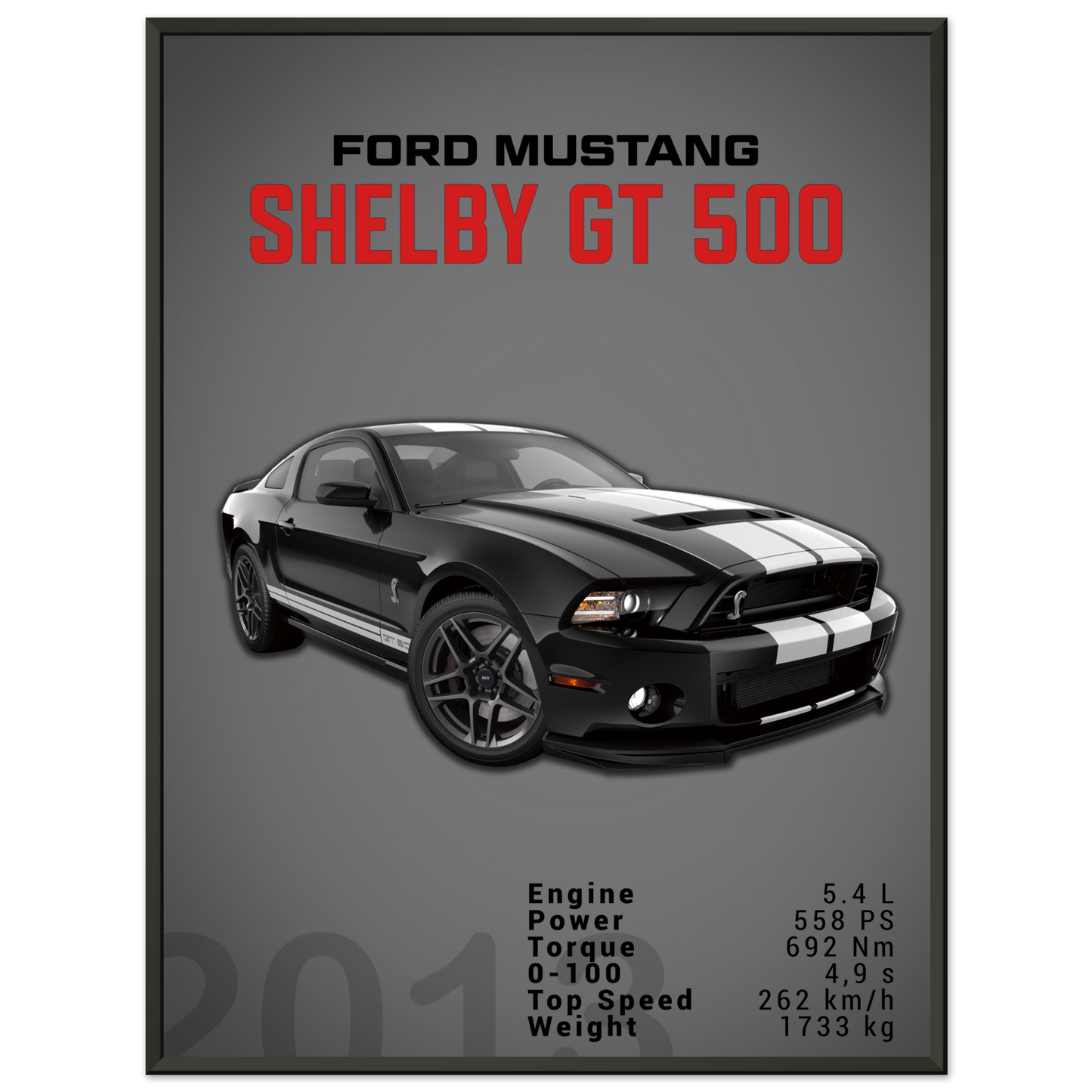 Ford Mustang 2013 Shelby GT500 S197 (MUSTANG03D)