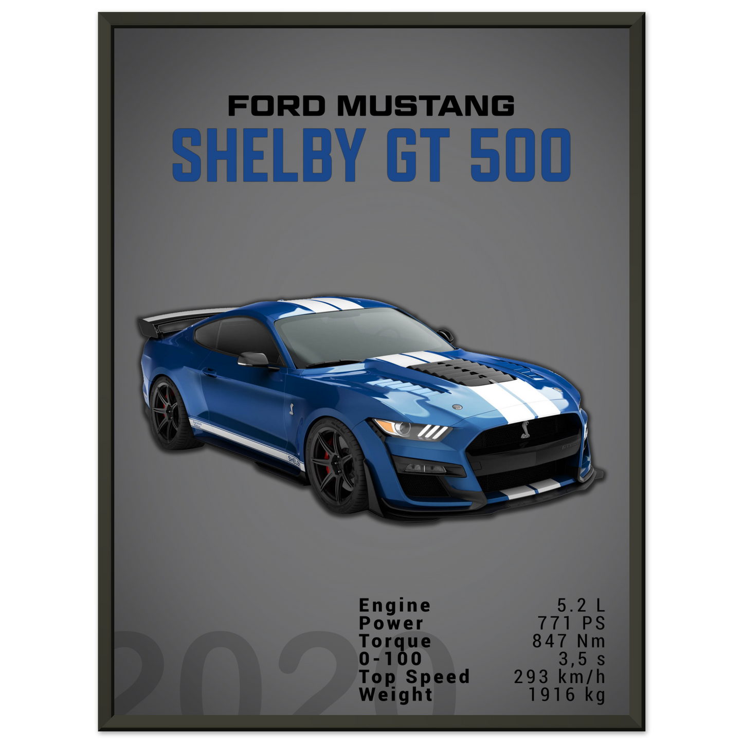 Ford Mustang 2020 Shelby GT500 S550 (MUSTANG04D)