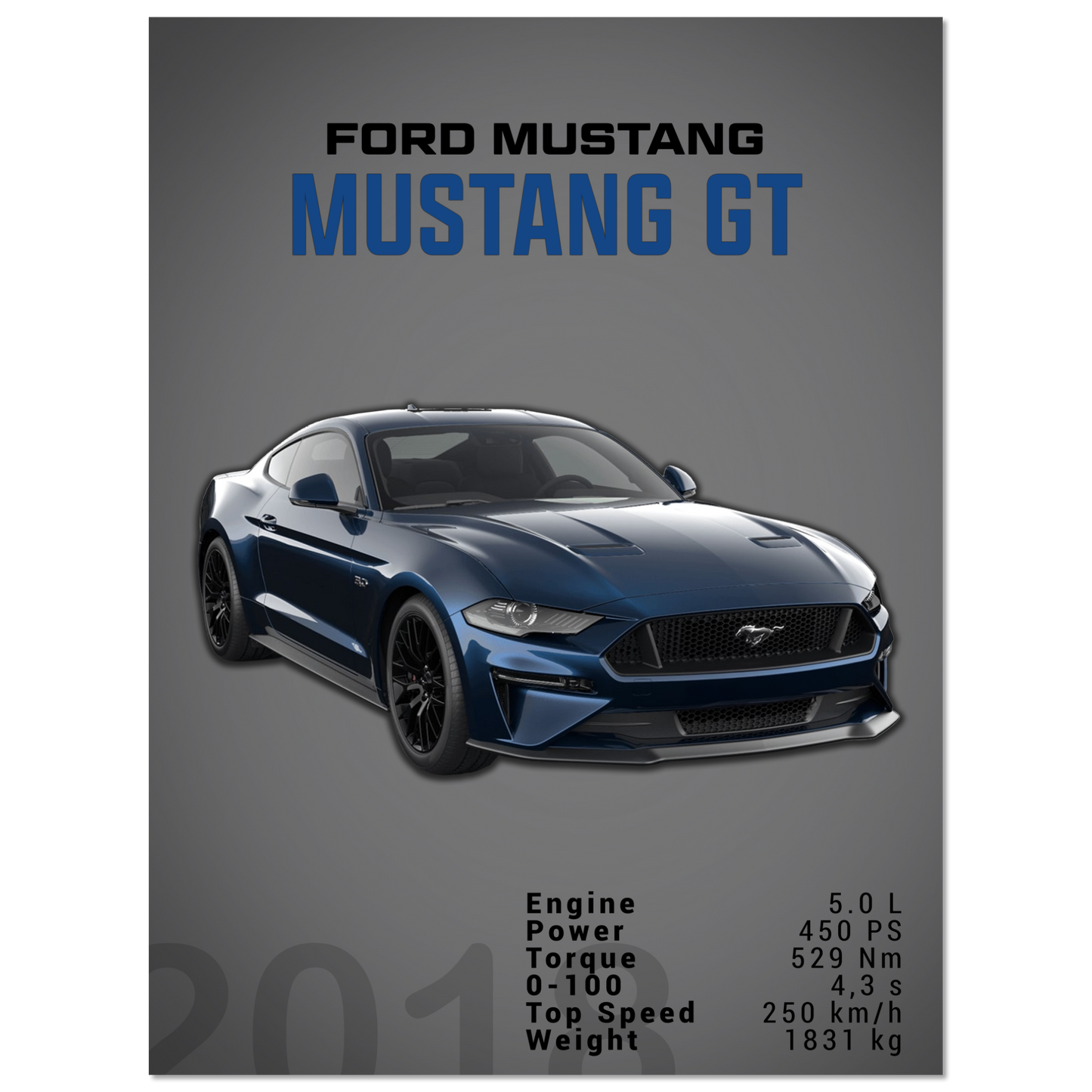 Ford Mustang 2018 GT S550 (MUSTANG08D)