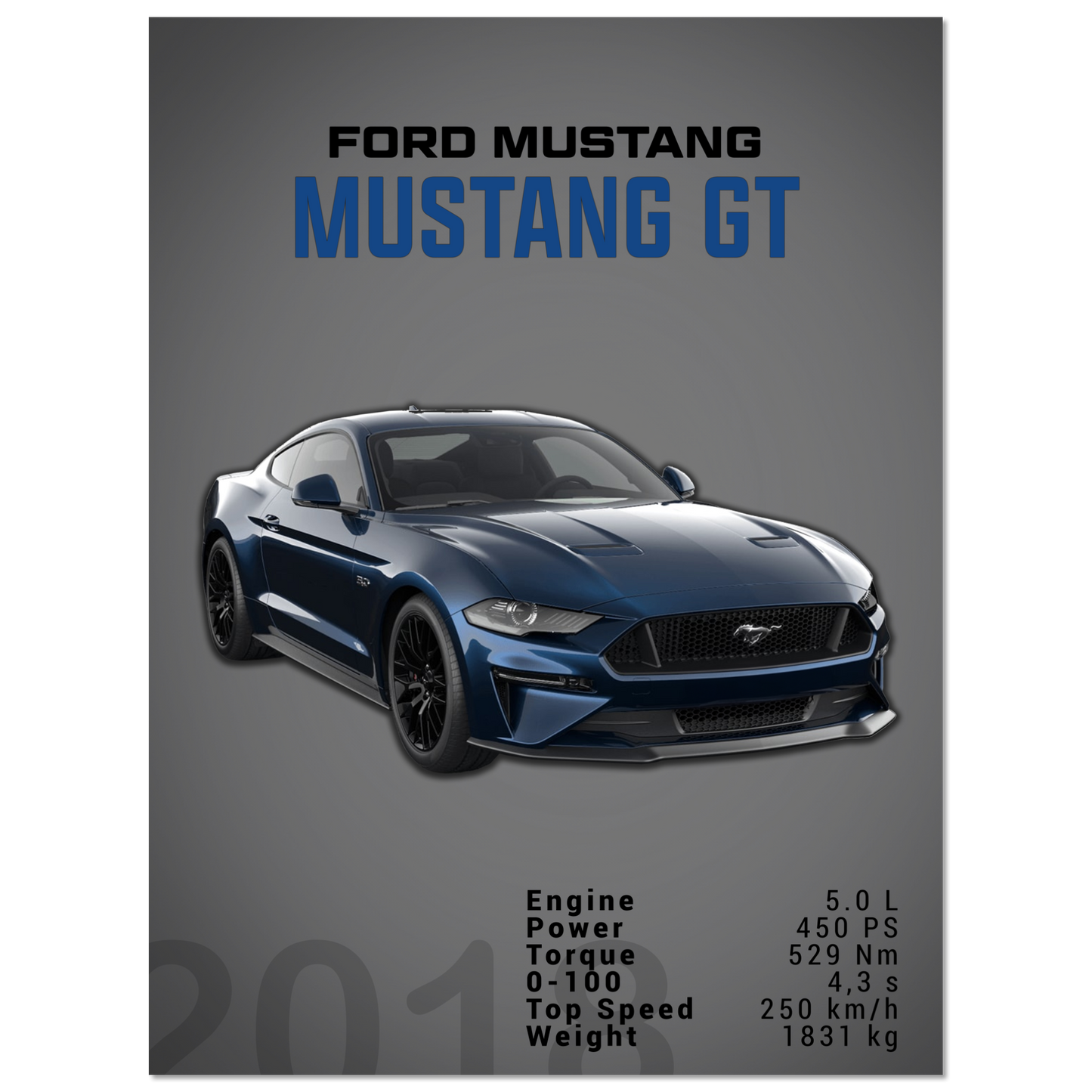 Ford Mustang 2018 GT S550 (MUSTANG08D)