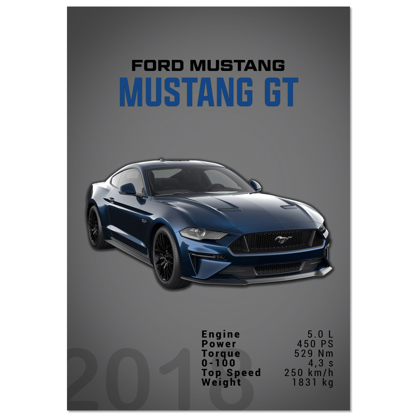 Ford Mustang 2018 GT S550 (MUSTANG08D)