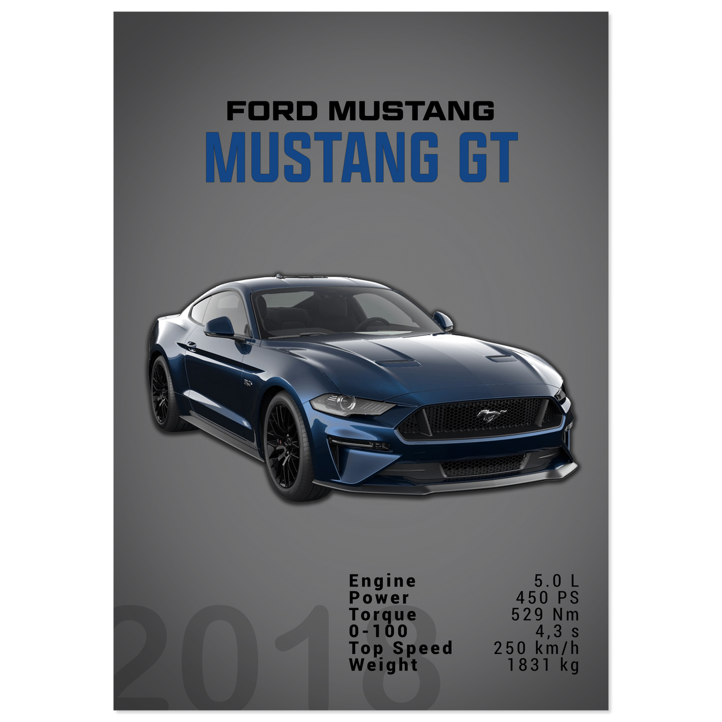 Ford Mustang 2018 GT S550 (MUSTANG08D)
