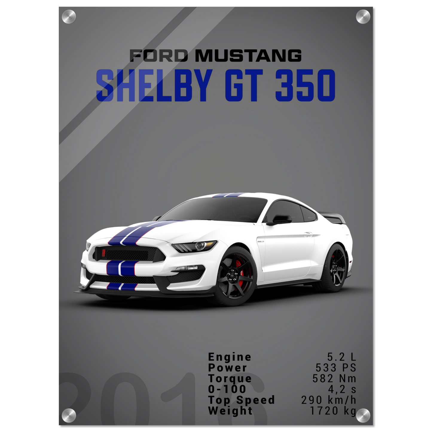 Ford Mustang 2016 Shelby GT350 S550 (MUSTANG10D)