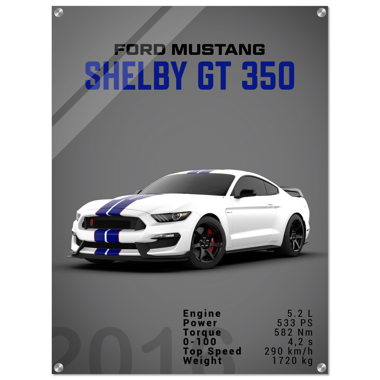 Ford Mustang 2016 Shelby GT350 S550 (MUSTANG10D)