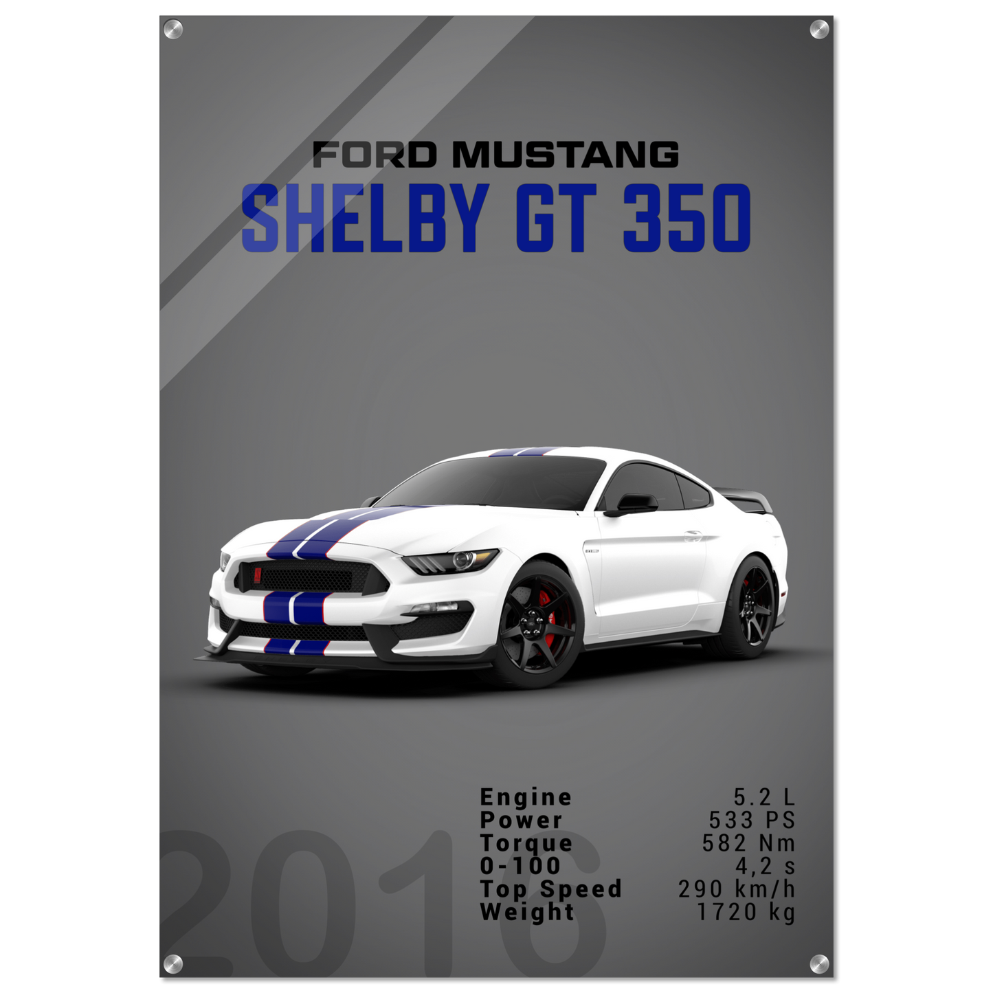 Ford Mustang 2016 Shelby GT350 S550 (MUSTANG10D)
