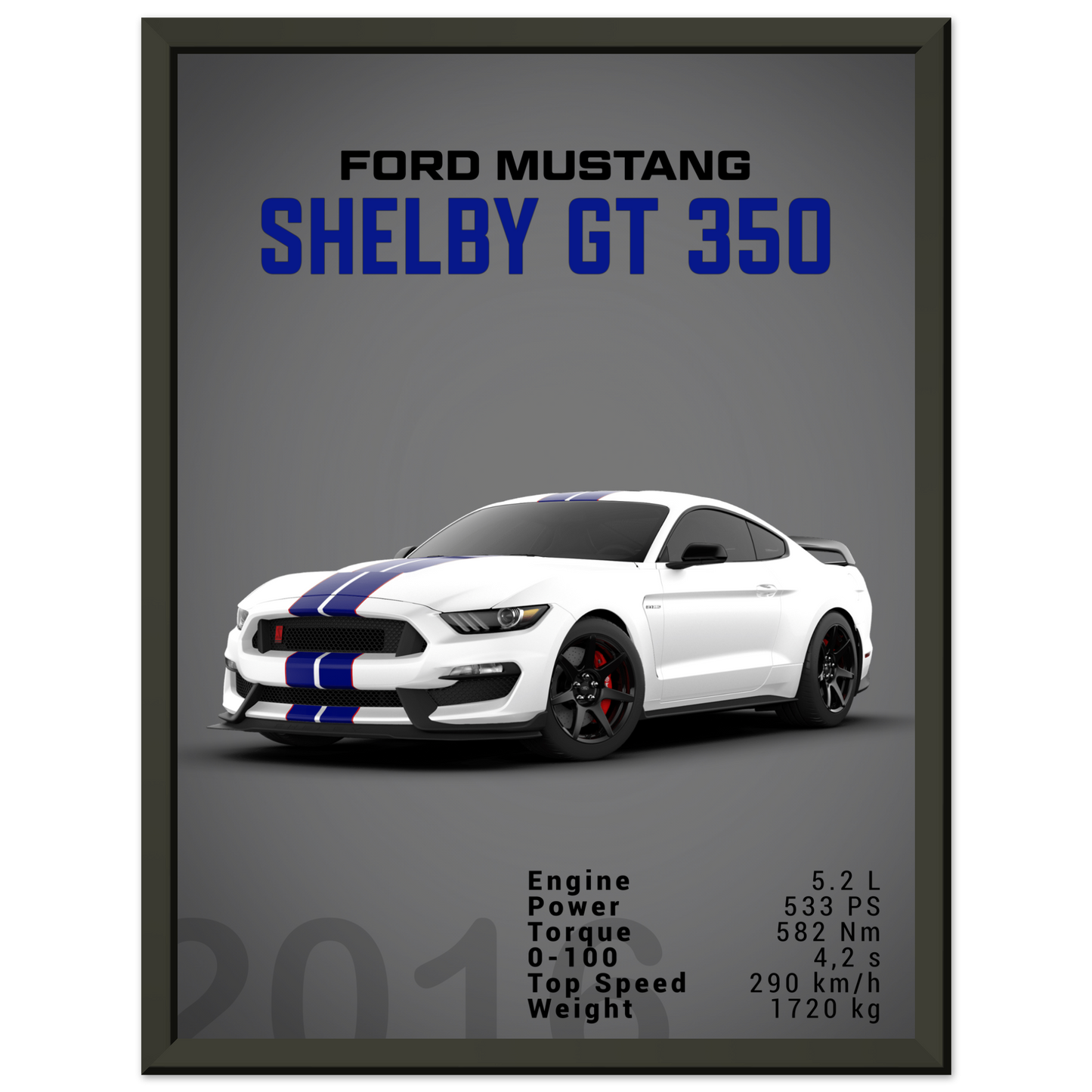 Ford Mustang 2016 Shelby GT350 S550 (MUSTANG10D)