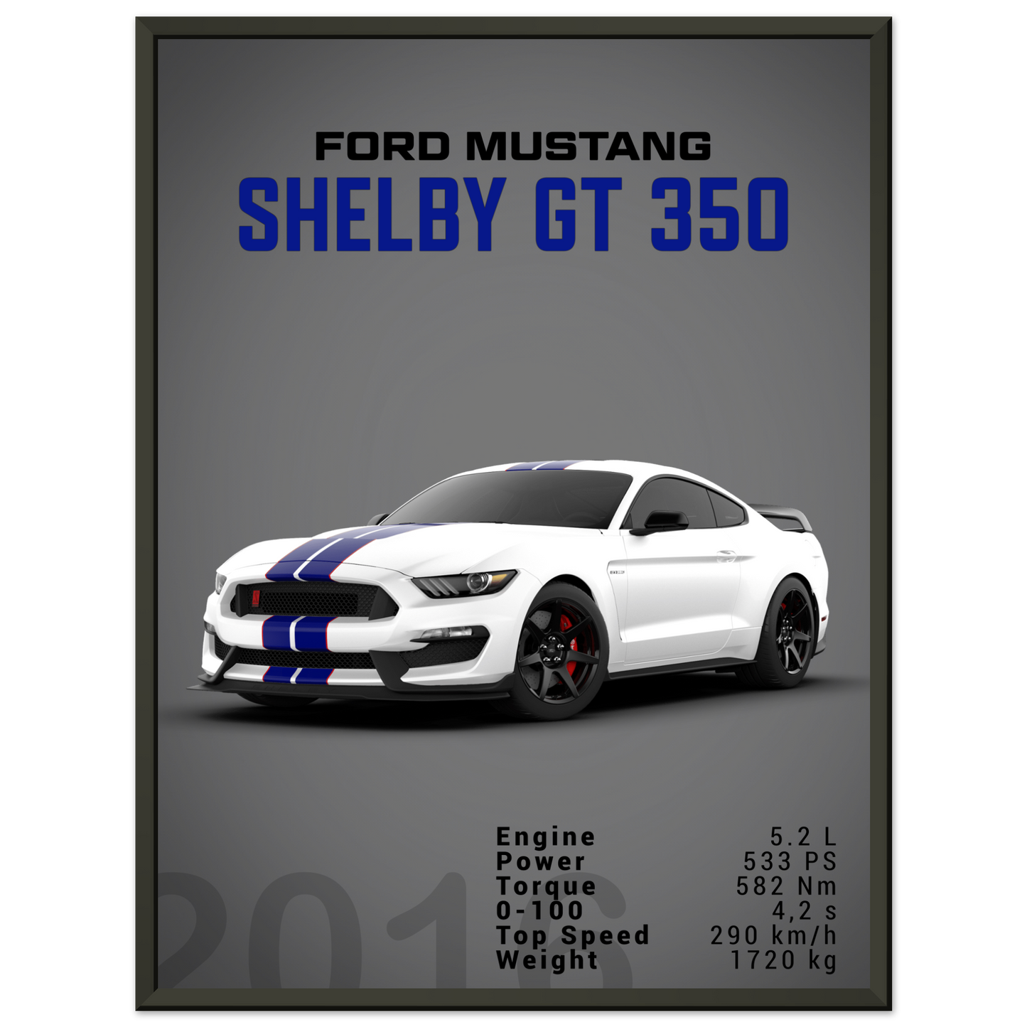 Ford Mustang 2016 Shelby GT350 S550 (MUSTANG10D)