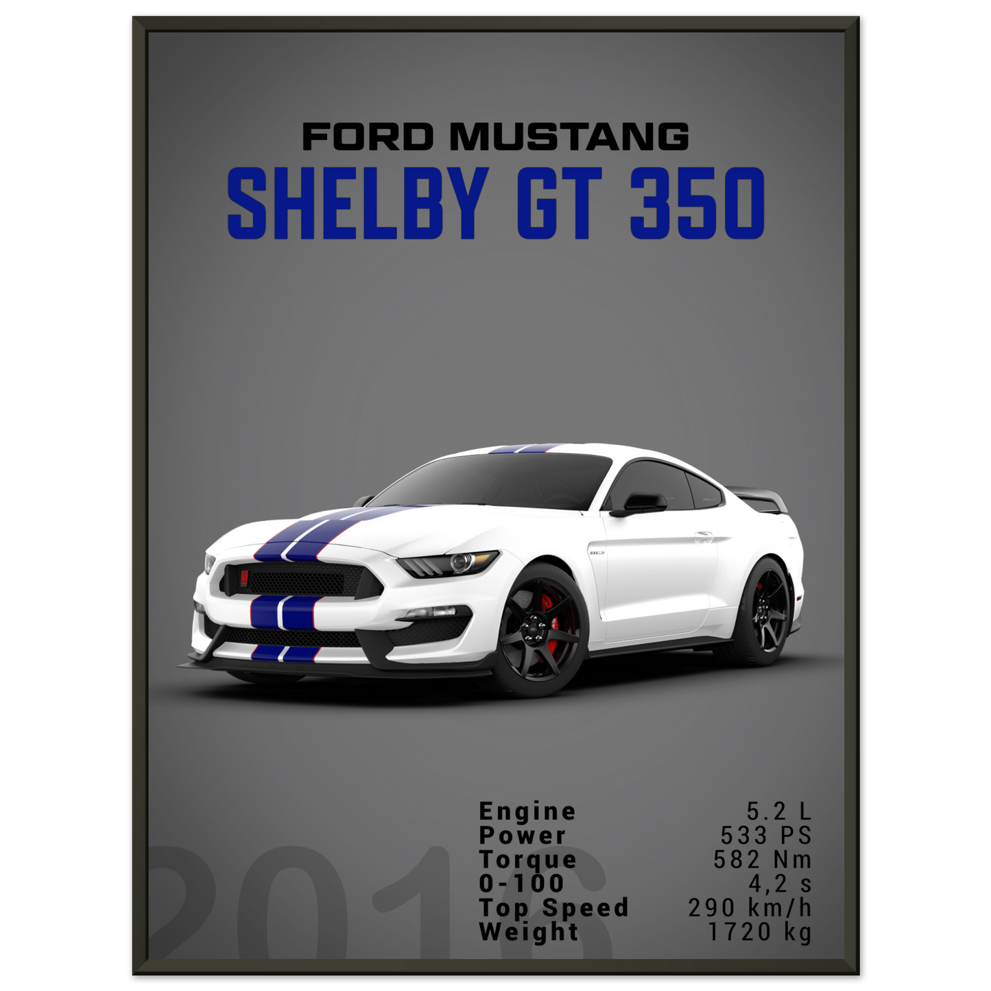 Ford Mustang 2016 Shelby GT350 S550 (MUSTANG10D)