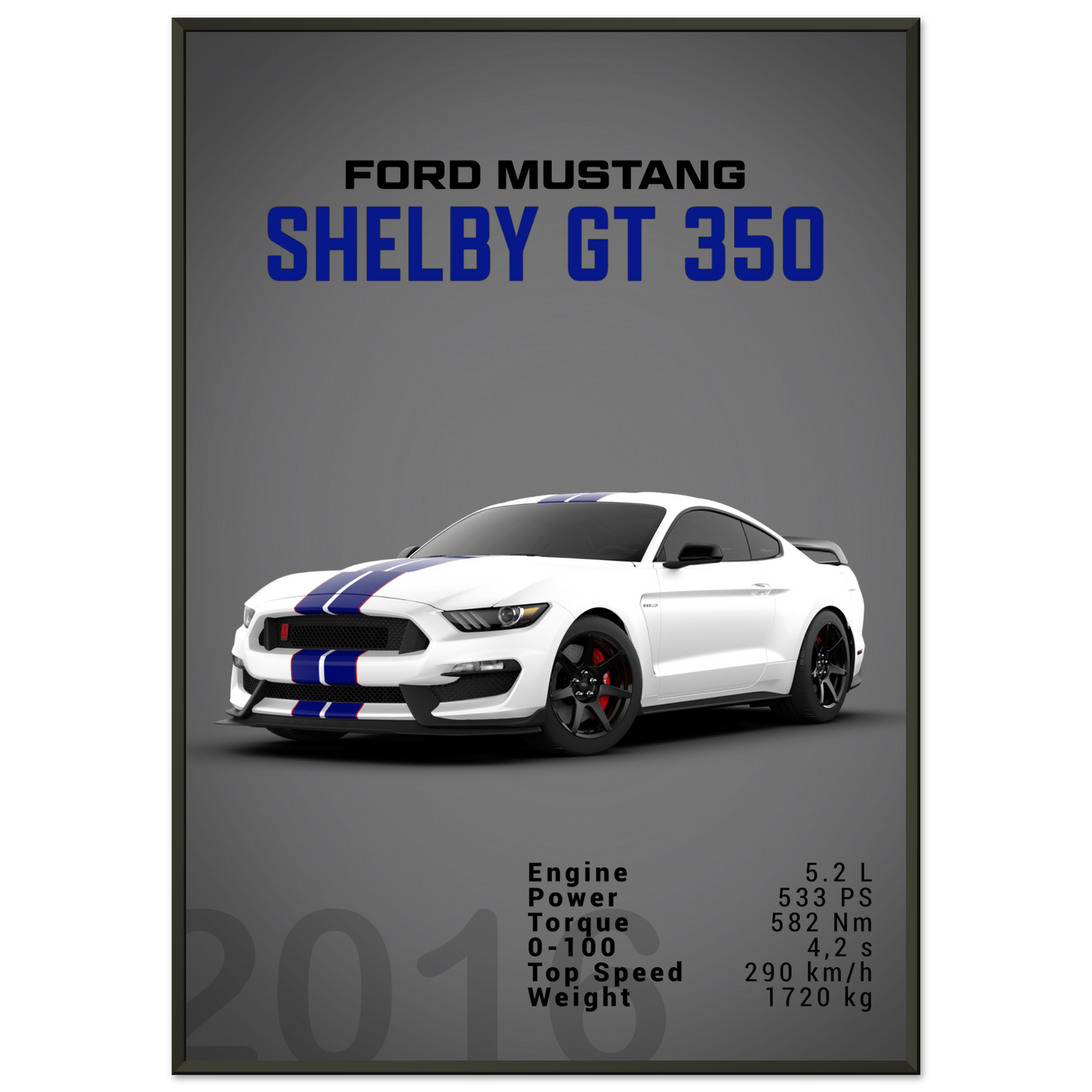 Ford Mustang 2016 Shelby GT350 S550 (MUSTANG10D)