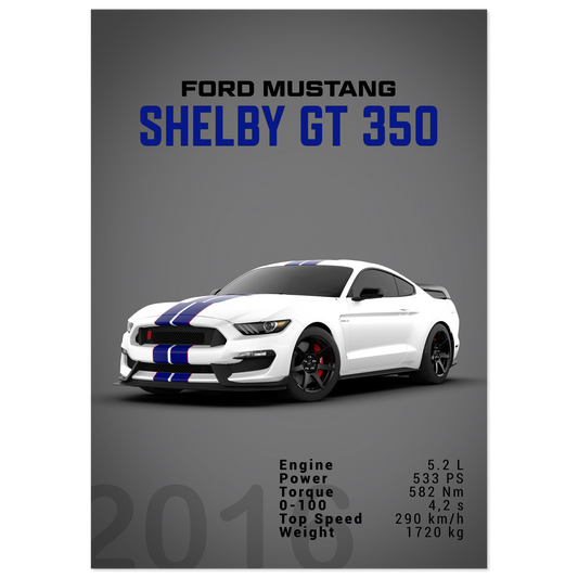 Ford Mustang 2016 Shelby GT350 S550 (MUSTANG10D)