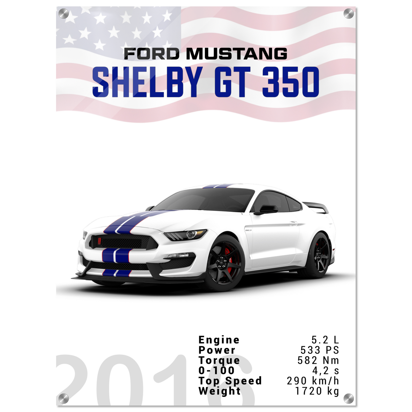 Ford Mustang 2016 Shelby GT350 S550 (MUSTANG10)