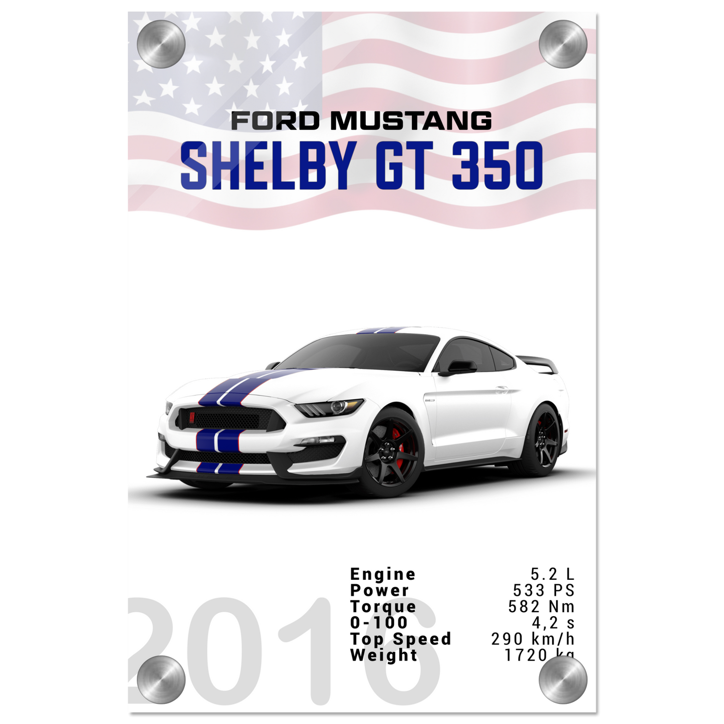 Ford Mustang 2016 Shelby GT350 S550 (MUSTANG10)