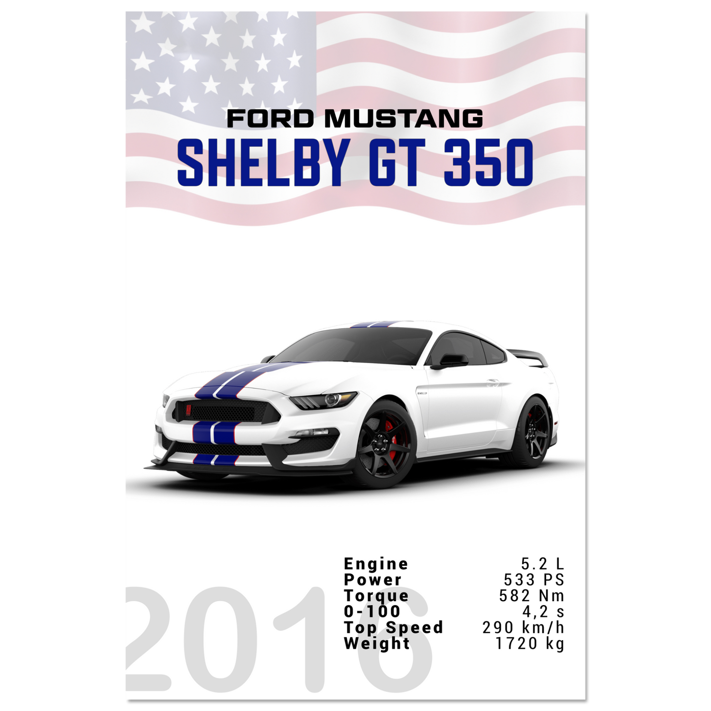 Ford Mustang 2016 Shelby GT350 S550 (MUSTANG10)