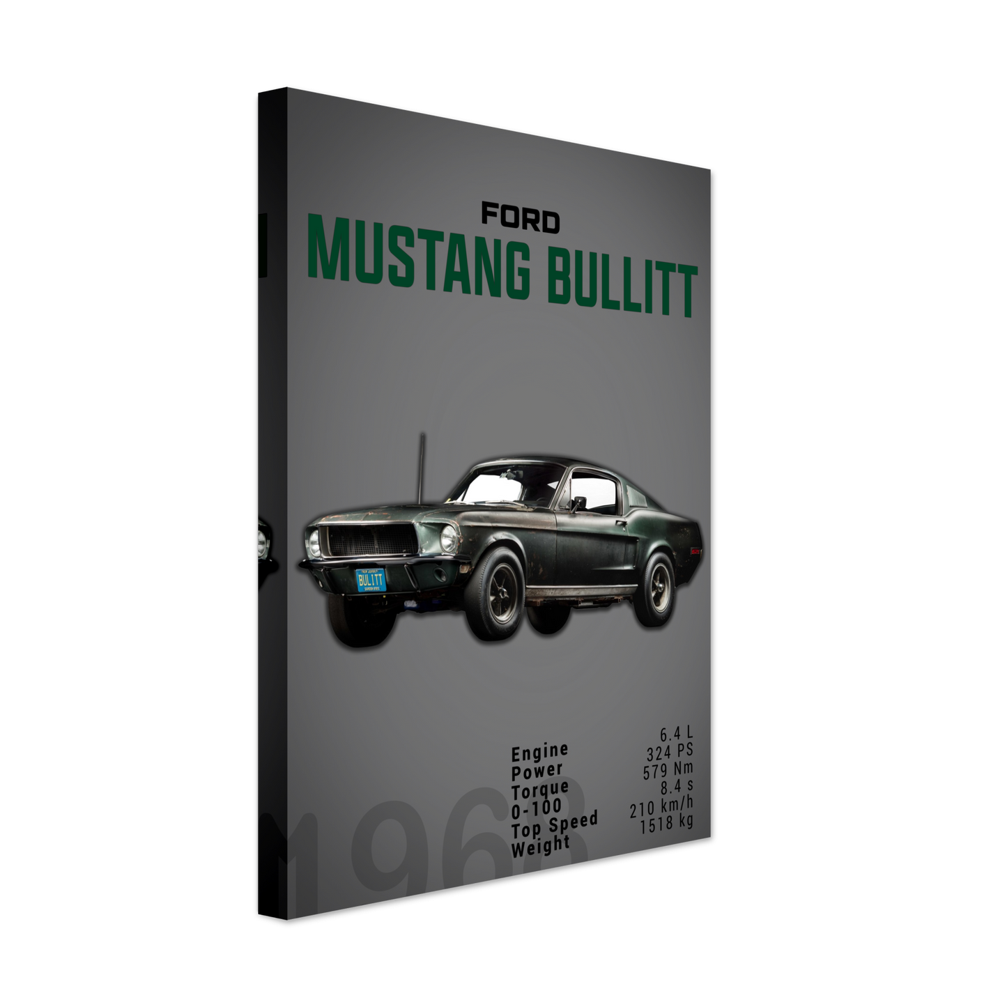 Ford Mustang 1968 Bullitt Fastback (MUSTANG12D)