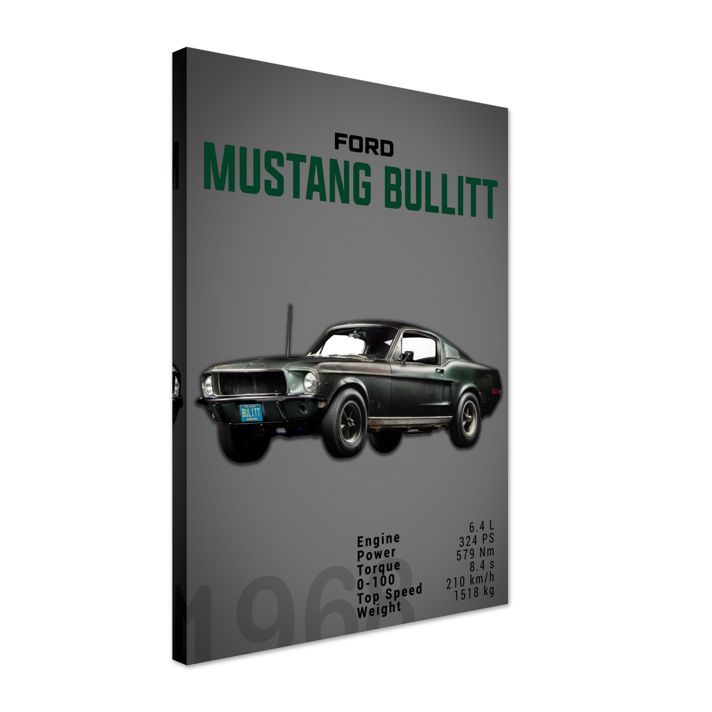 Ford Mustang 1968 Bullitt Fastback (MUSTANG12D)