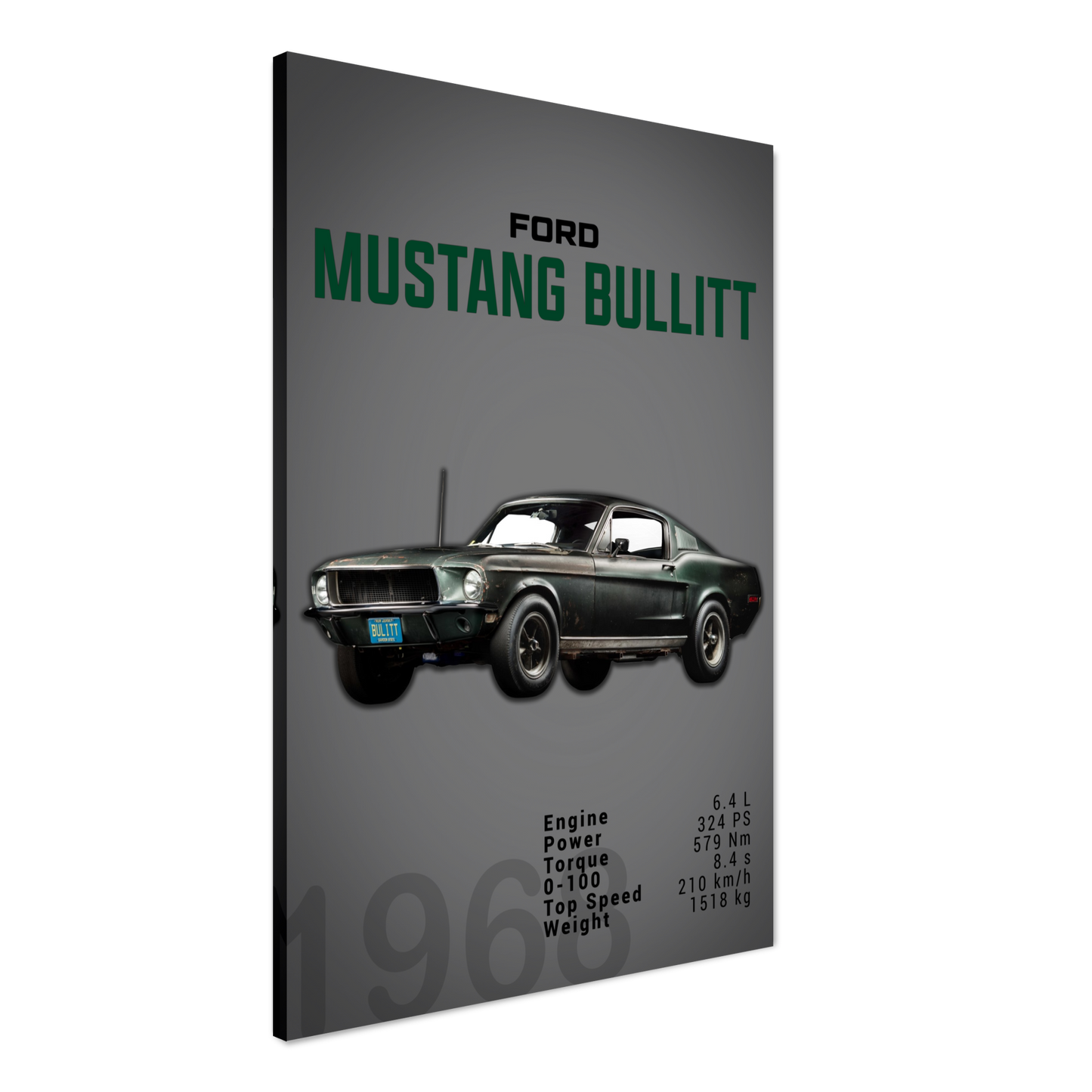 Ford Mustang 1968 Bullitt Fastback (MUSTANG12D)