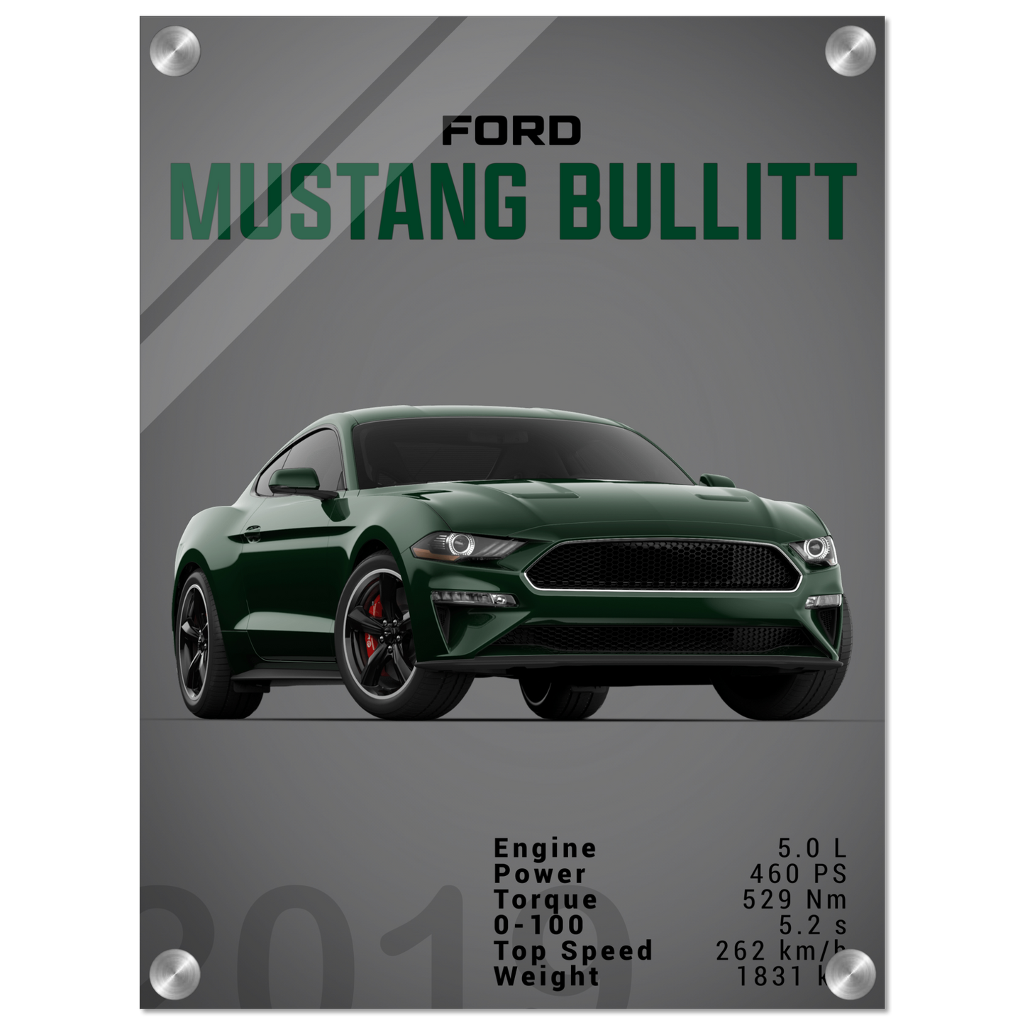 Ford Mustang 2019 Bullitt S550 (MUSTANG13D)