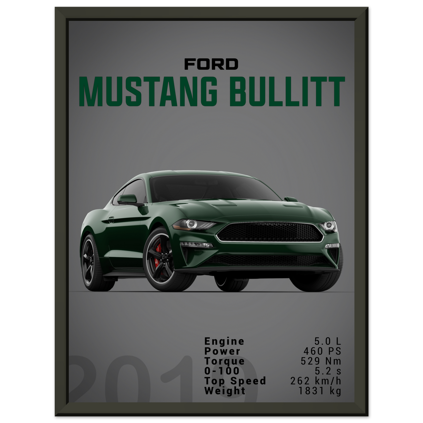 Ford Mustang 2019 Bullitt S550 (MUSTANG13D)