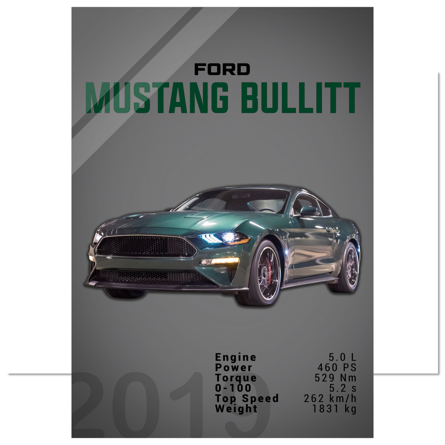 Ford Mustang 2019 Bullitt S550 (MUSTANG14D)
