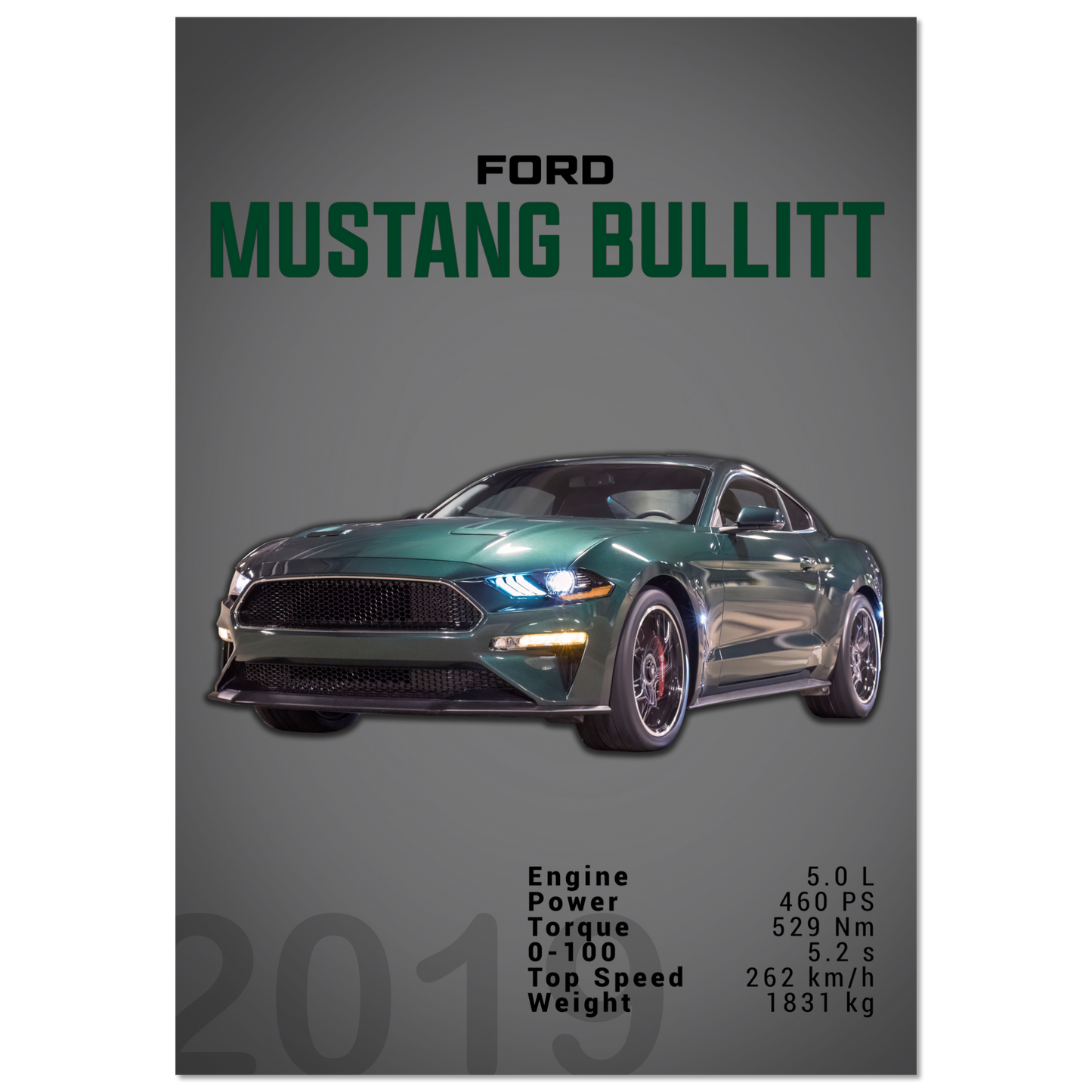 Ford Mustang 2019 Bullitt S550 (MUSTANG14D)