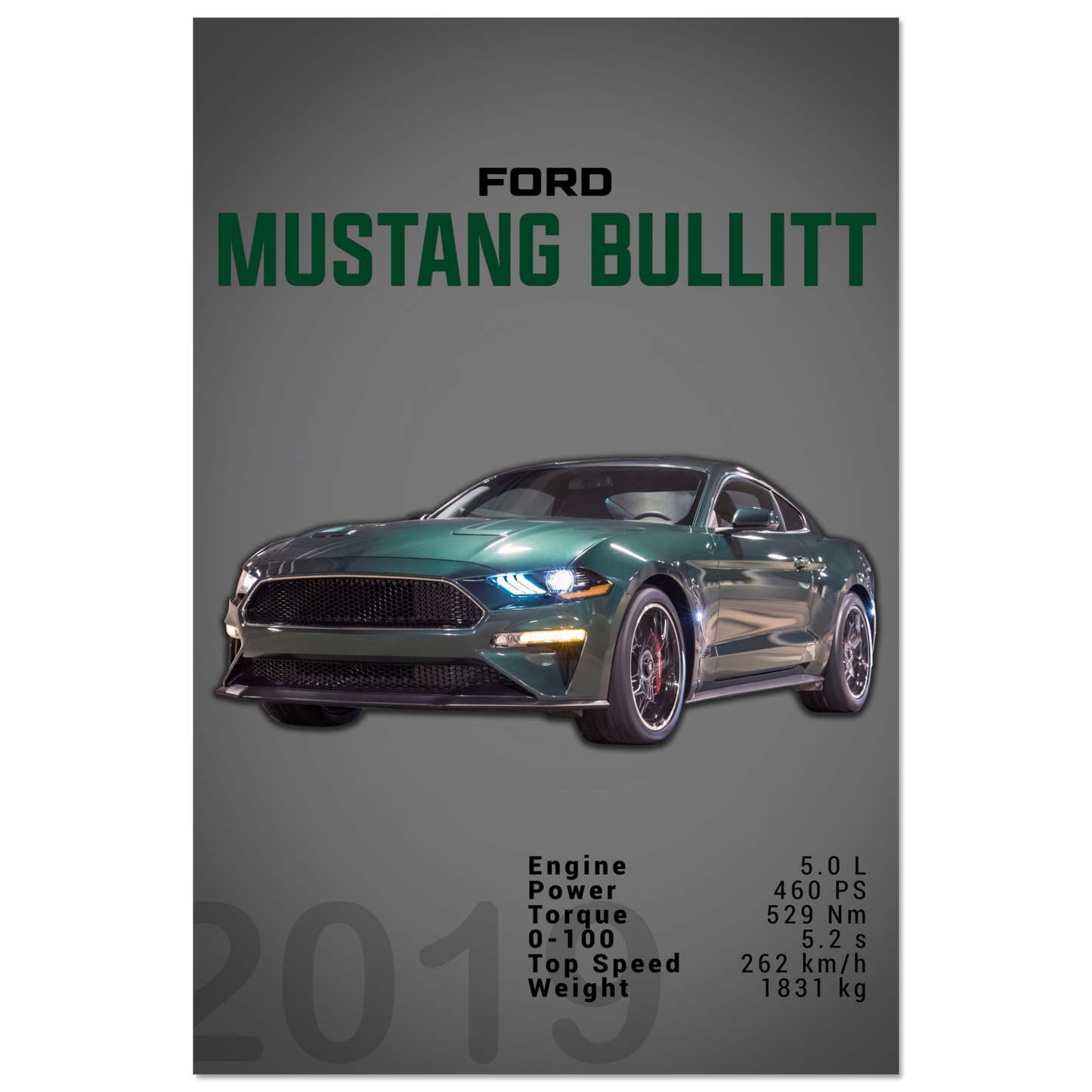 Ford Mustang 2019 Bullitt S550 (MUSTANG14D)